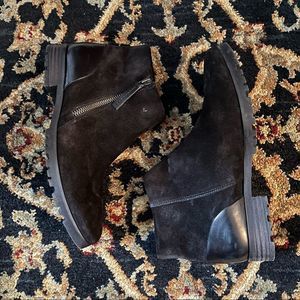Paul Green Suede Boot In Black (6)